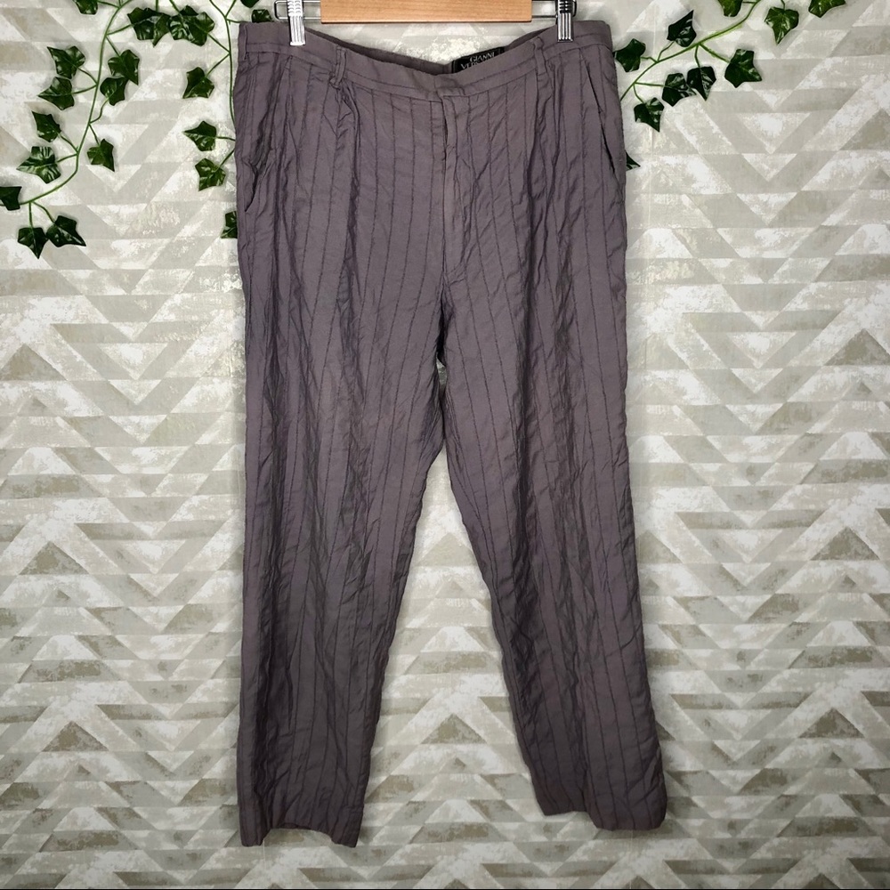 Vintage Gianni Versace mauve ridged pants